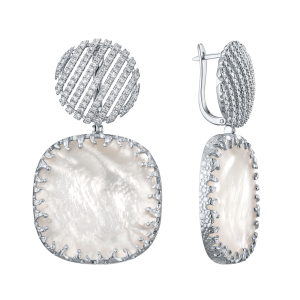 Серьги из белого золота с перламутром Breeze. Артикул: 210868120201 - Ювелирный Дом SOVA Jewelry House