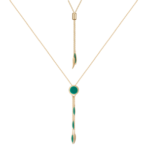 Yellow gold necklace with enamel. Vendor code: 710955610301 - SOVA Jewelry House