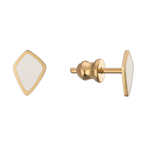 Yellow gold mono earring with enamel. Vendor code: 260600610301 - SOVA Jewelry House